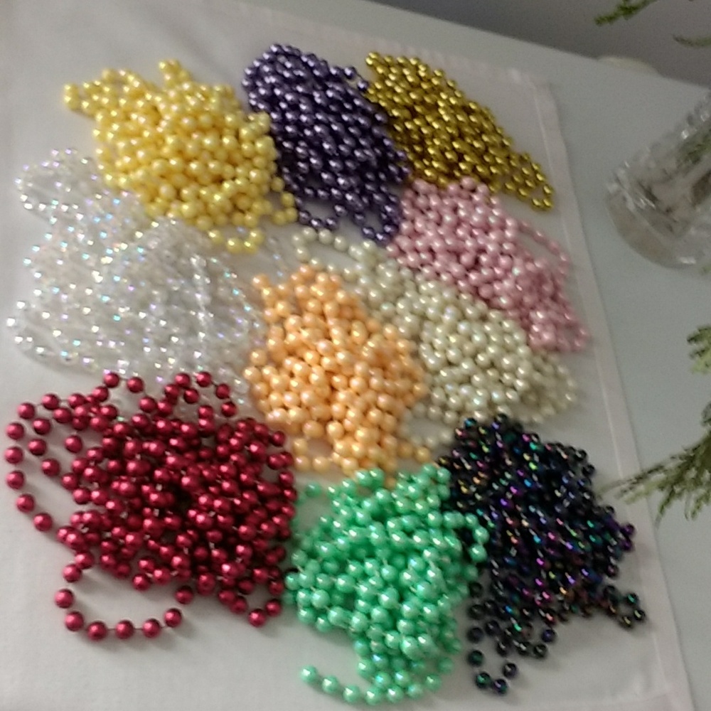 Twelve strands of mini bead garland